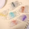 Gradient Flower Shark Clip: Transparent Jelly Color Bowknot Hair Accessory for Women