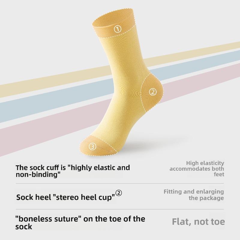 Pure Cotton Socks - Children's Summer Lightweight Model Without Bones, Anti-sagging and Anti-torn Cotton, Versatile Mid-length Socks