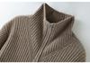 Women's Elegant Striped Cashmere Hooded Cardigan - Double Zipper Slim Fit (2026 Autumn/Winter)
