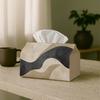 1pc Modern Minimalist Tissue Box & Napkin Dispenser - Abstract Wavy Neutral Suitable for Home, Car, Bedside Table Decor - Compatible with Tissues/Roll