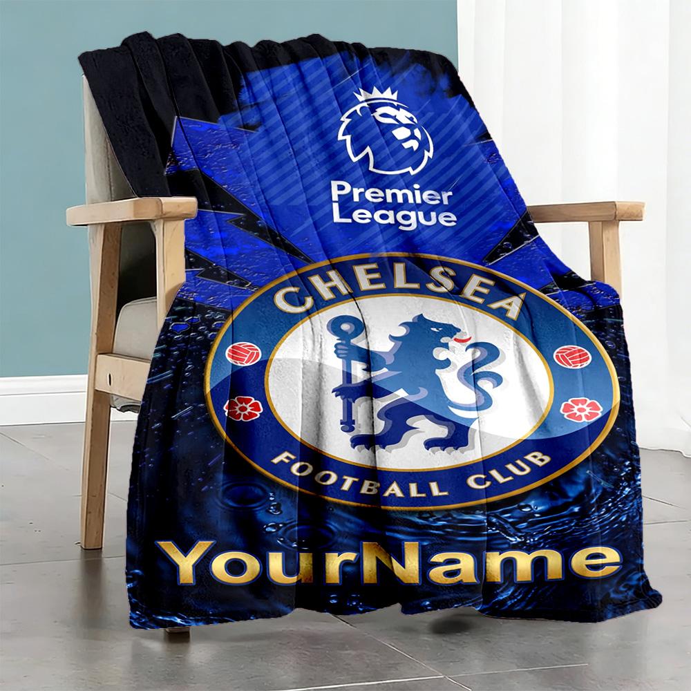 Chelsea Customize Your Name Blanket Multi-purpose Personalized Blanket Comfortable Throw For Picnics Livingroom Chair Nap Ideal for All Seasons