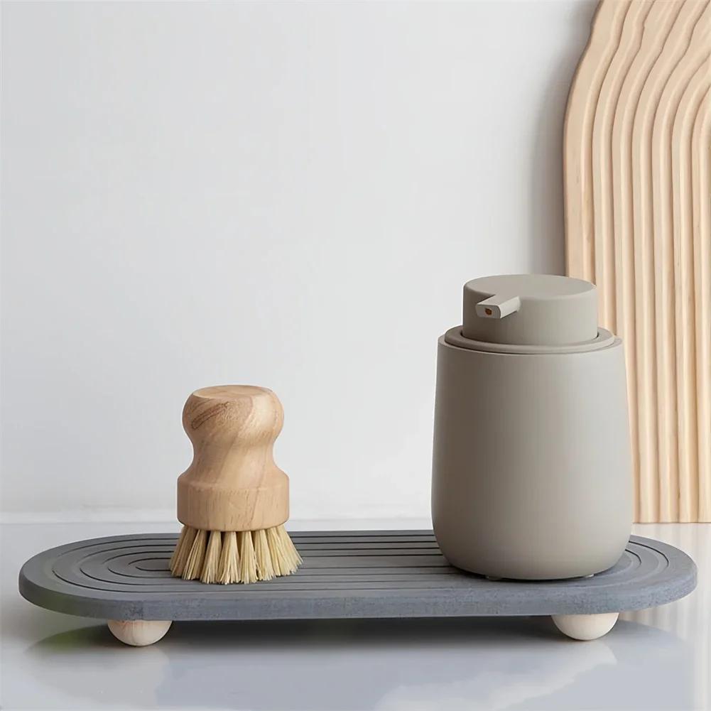 Diatomaceous Earth Drying Mat Bathroom Organizer Drying Caddy Absorbing Mat Multi-Functional Stylish Home Decor