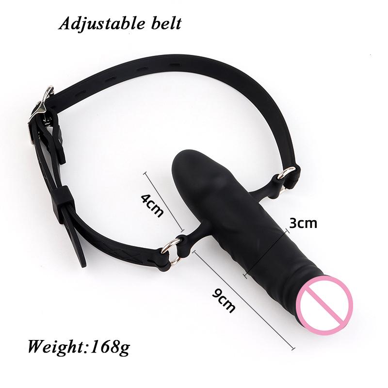 Silicone Ball Open Mouth Gag Penis Gag Bondage Restraints Adult Game Oral Fixation  Stuffed Slave Sex Toy for Couple