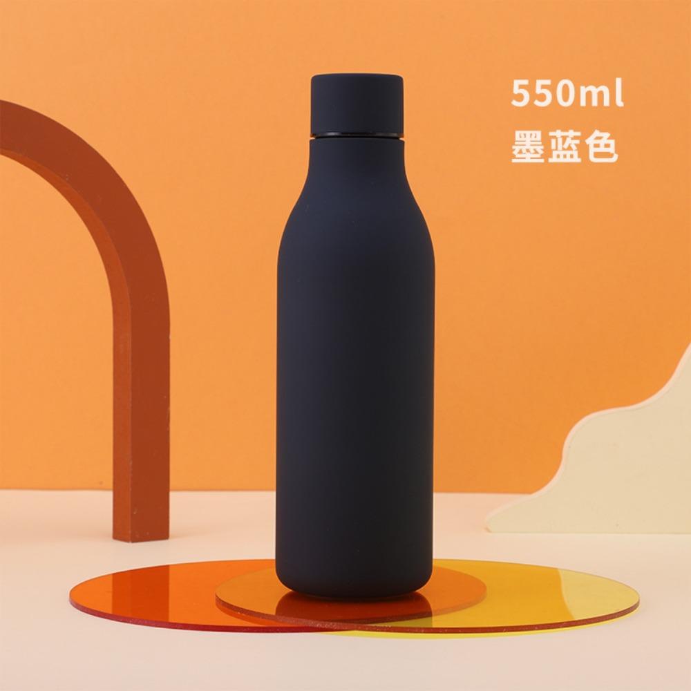 550ml Wasserflasche 304 Edelstahl Vakuumisoliert Thermoskanne Gummilackoberfläche Outdoor Sportflasche Mit Lanyard