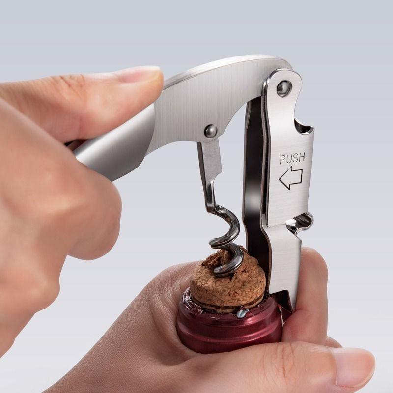 1pc Stainless Steel Wood Handle Wine Corkscrew Professional Wine Opener Portable Screw Corkscrew Multifunction Beer Cap Bottle1