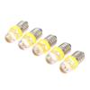 5PCS E10 LED Screw Base Indicator Bulb Cold White 12V DC Light Bulb  Low Power Consumption