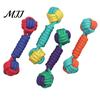 Portable Rope Toys for Travel Woven Braided Dog Toy, Durable Cotton Knotted Chew Aggressive Interactive Tug-of-War Ring Pet Toy Indoor And Outdoor