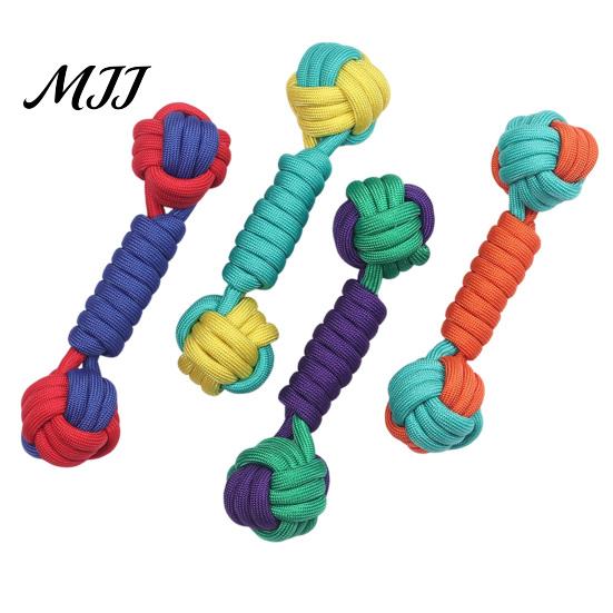 Portable Rope Toys for Travel Woven Braided Dog Toy, Durable Cotton Knotted Chew Aggressive Interactive Tug-of-War Ring Pet Toy Indoor And Outdoor