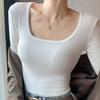 Camisetas casuales de manga larga para mujer, camisetas ajustadas de color liso para primavera y otoño, camisetas básicas para mujer