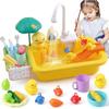 Kitchen Sink Toys Children Electric Dishwasher Playing Toy With Running Water Faucet Automatic Water Cycle Play Pretend Play