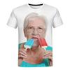 Summer Fun New Grandma Pattern Men's T-shirt Fashion Street Harajuku Round Neck Plus Size Loose Comfortable Short Sleeved Top