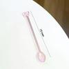Pink Bow Glass Coffee Spoon, Long-handled Dessert/milk Tea Stirring Spoon, Heat-resistant Teaspoon, Household Kitchen Tool.