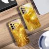 The golden red phoenix For Samsung A 01 52S A04 A05S A10 A12 13 22 23 24 36 42 M02 Note 10 20Ultra 8 9 Golden glass phone case