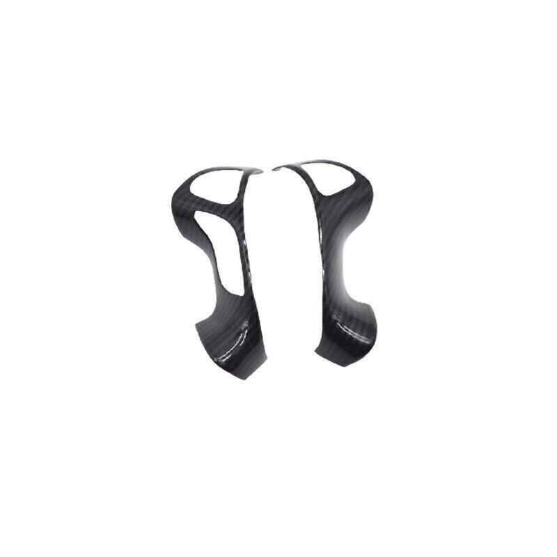 For Nissan Murano 2015-2024 Carbon Fiber Steering Wheel Control Cover Trim 2pcs