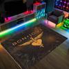 Bon Jovi Design Crystal Velvet Carpet Cozy Non?Slip Printed Rug For Bedroom Living Room Entrance