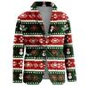 Herren Hässlicher Weihnachten Kord Warmtaschen Anzugjacke Strickjacke Herren Freizeitanzug
