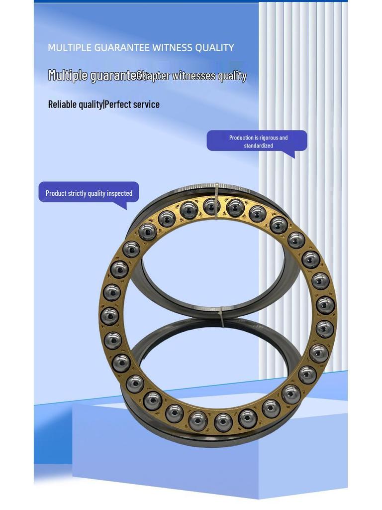 Eight Variants of Flat Thrust Ball Bearings: 51311, 51312, 51313, 51314, 51315, 51316