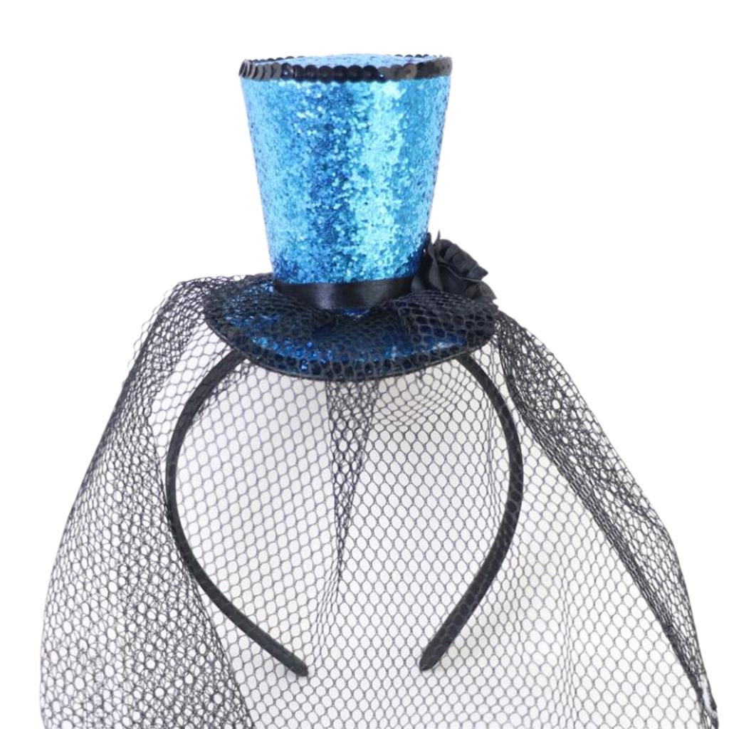 Kinder Vintage Fascinator Zylinder Exquisiter Glitzer für Teeparty Kinderkostüm Pillbox-Hut Kopfbedeckung für