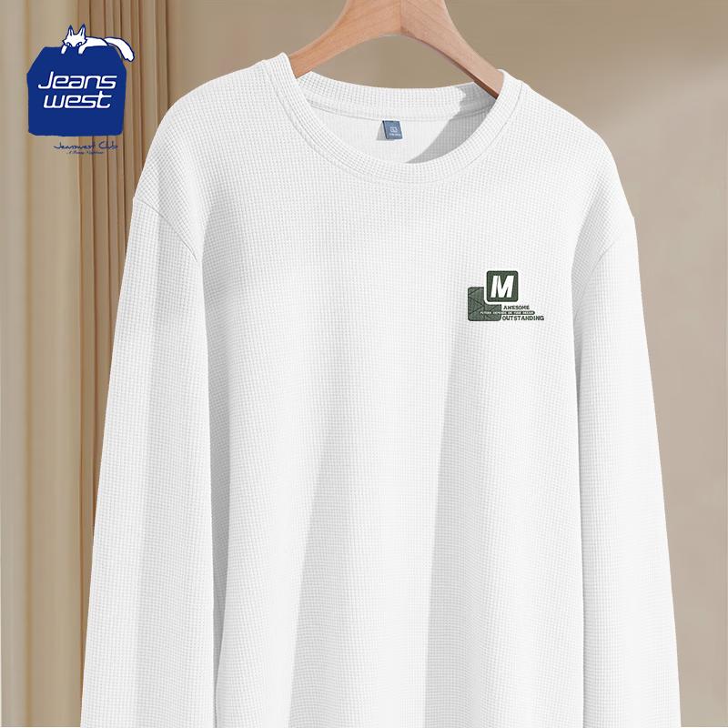 JEANSWEST CLUB Men s Waffle Knit Long Sleeve Tee 2XL