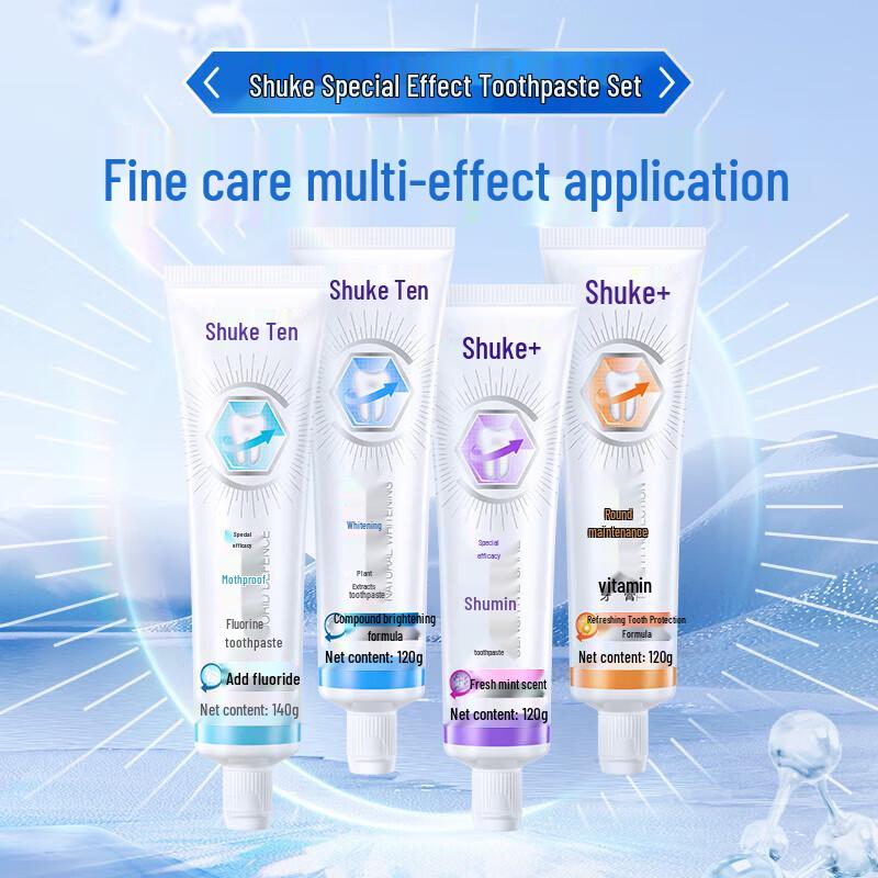 Shuke Professional Whitening Herbal Toothpaste, Twin Pack
