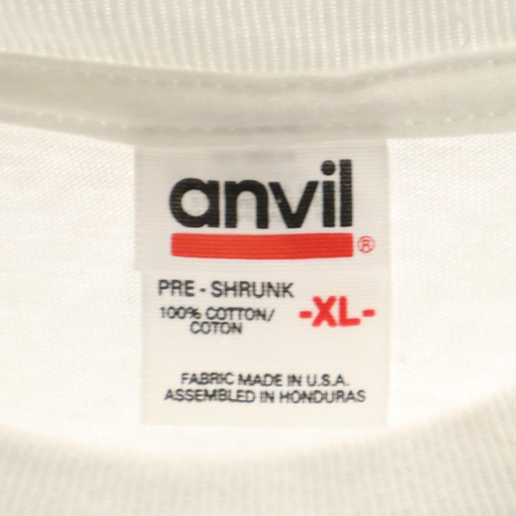 Anvil 90s Old Art Print Short Sleeve T-shirt XL White Men's Used
