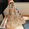 Bohemian Folk Wind Hook Floral Bag Women's Knitted Wool Crossbody Bag Relaxant Tote Bag