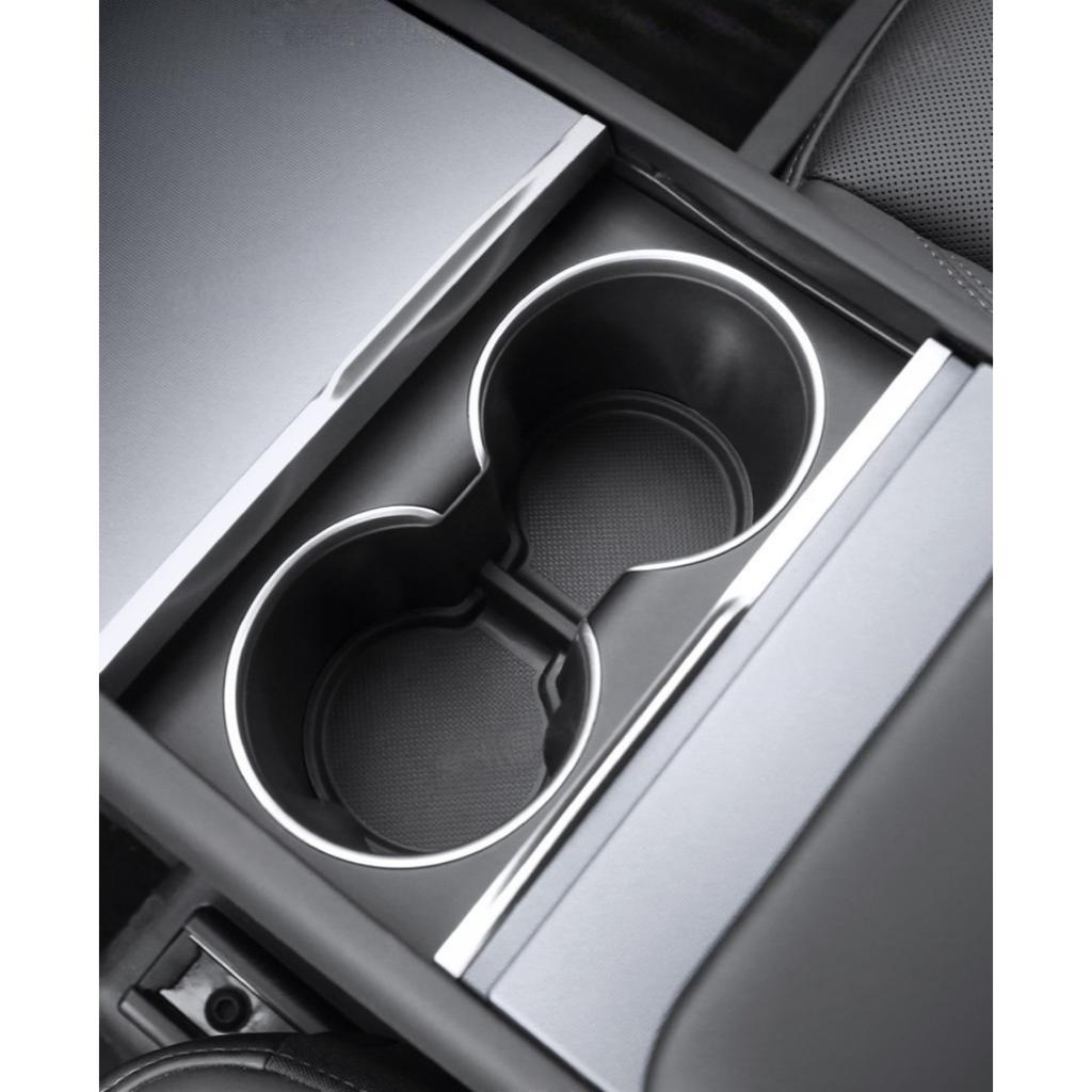 For Tesla Model Y Juniper 2025 Car Door Storage Pad 5PCS TPE Central Control Water Cup Holder Mat Organizer Tray Car Accessories