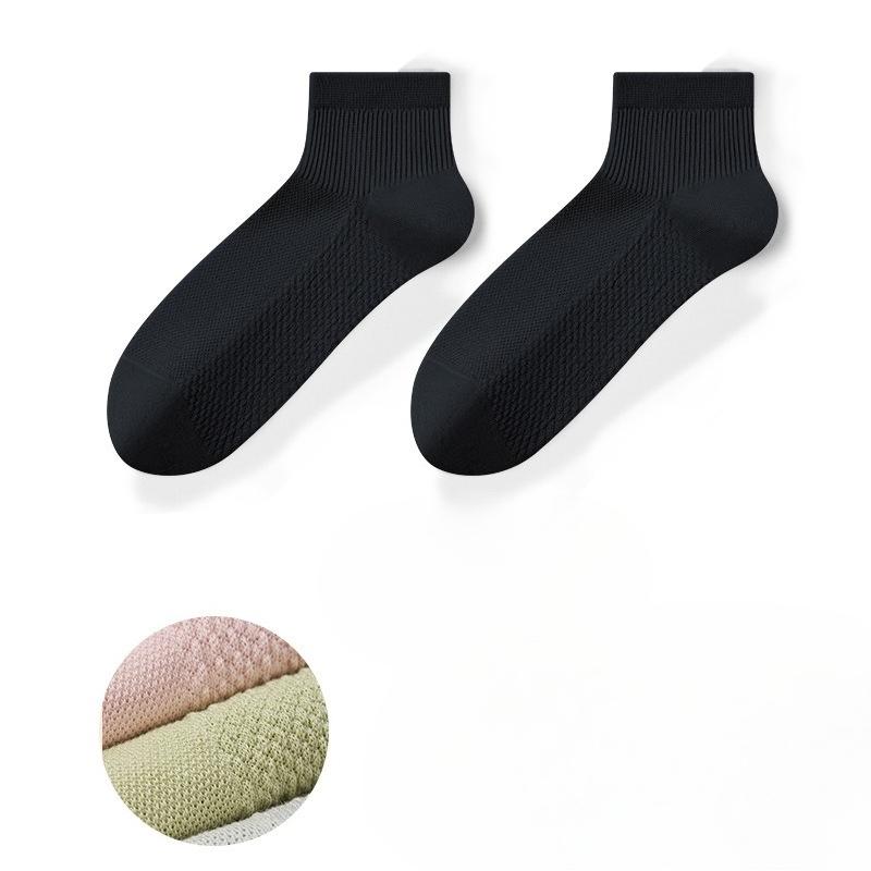 Pure Cotton Women's Spring and Summer Thin Short Socks, Women's Breathable, Sweat-absorbing, Deodorizing and Antibacterial White Boneless Socks