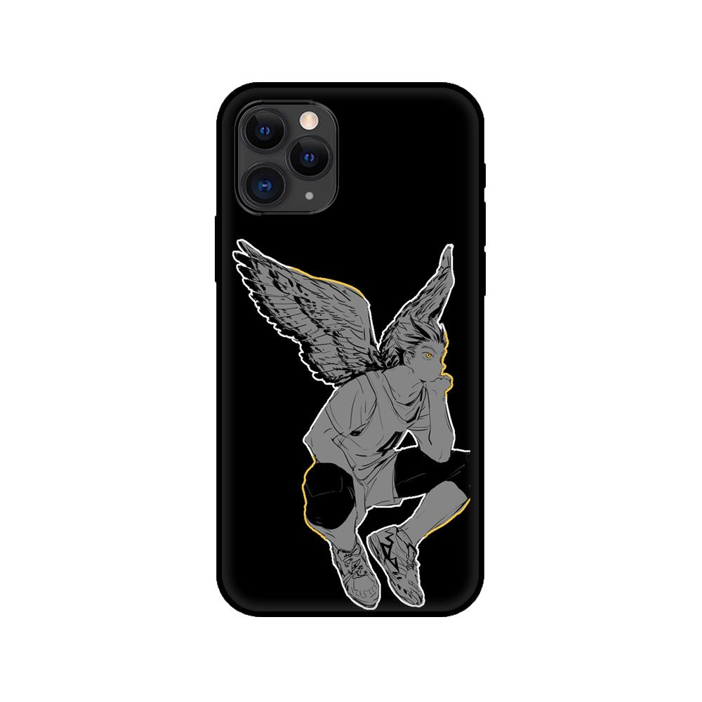 Husă tpu neagră pentru iphone 5 5s se 2020 6 6s 7 8 plus x 10 XR XS 11 12 mini pro MAX copertă spate Haikyuu bokuto koutarou