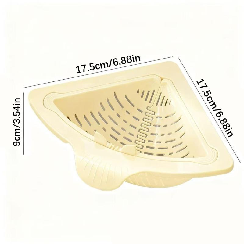 Triangular Magnetic Suction Drainage Filter Basket Corner Sink Strainer Twist Open Bottom Efficient Vegetable Draining