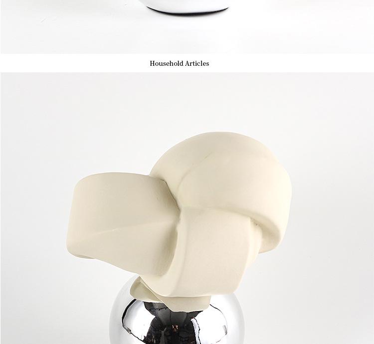 Modern Light Luxury Art Decor: Abstract Geometric Twisted Woven Sculptures for Homes & Offices