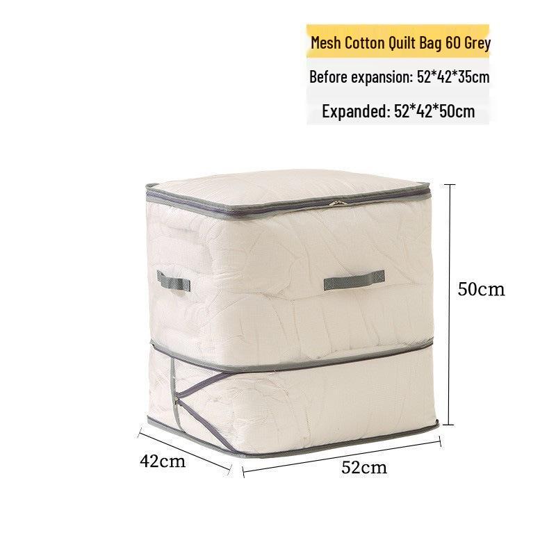 Extra-Large Dustproof & Moistureproof Duvet Storage Bag for Bedroom & Dormitory - Cotton Quilt Organizer