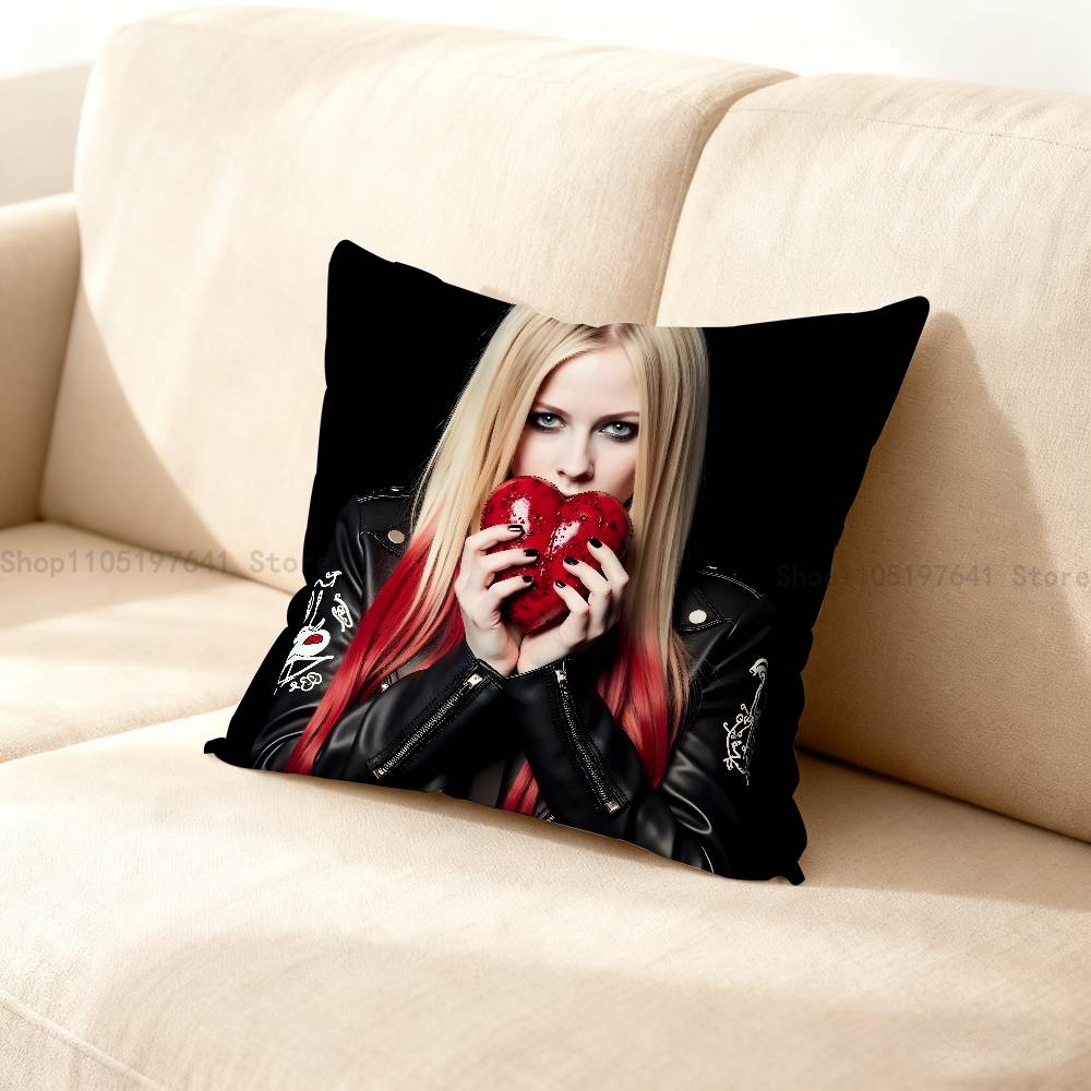 A-Avril Punk L-Lavigne Pillow Case For Sofa Decor Car Office Room Printing Cushion Cover Decorations and Protector