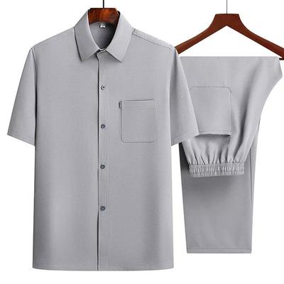Hemden + Hosen Sommer Sportbekleidung Herren Freizeitsets Männermode Chinesischer Stil Hemden und Hosen