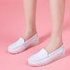 Fashion Summer Shoes Ladies Autumn Tennis Female Soft Genuine Leather Sneakers 2025 Fall Breathable Moccasins Nurse White White Sneakers