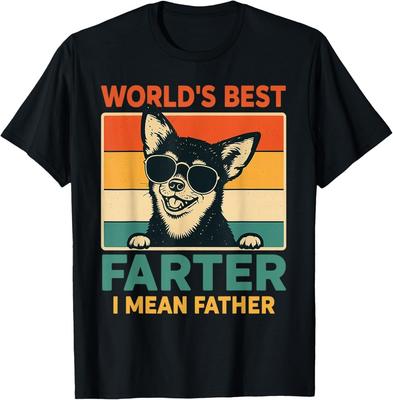 World's Best Farter I Mean Father Fathers Day Funny Dad Dog T-Shirt Unisex T-Shirt