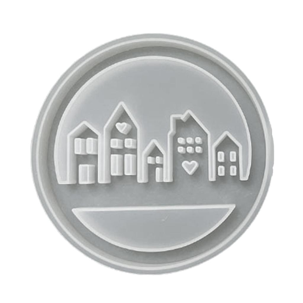 Hohles Haus Kranz Silikonformen zum Herstellen von Kerzenhalter Dekorationen Festival Geschenk Basteln Heimdekorationen