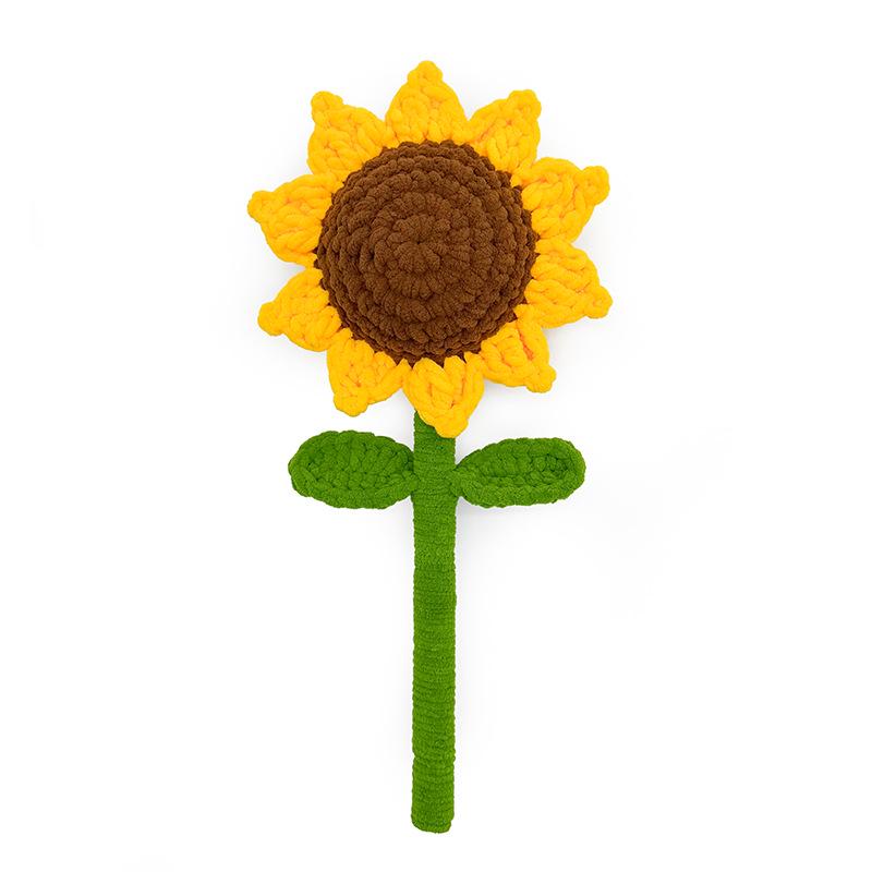 Handmade Crochet Giant Rose & Carnation Artificial Flowers - Teacher's Day, Qixi, Valentine's Gift