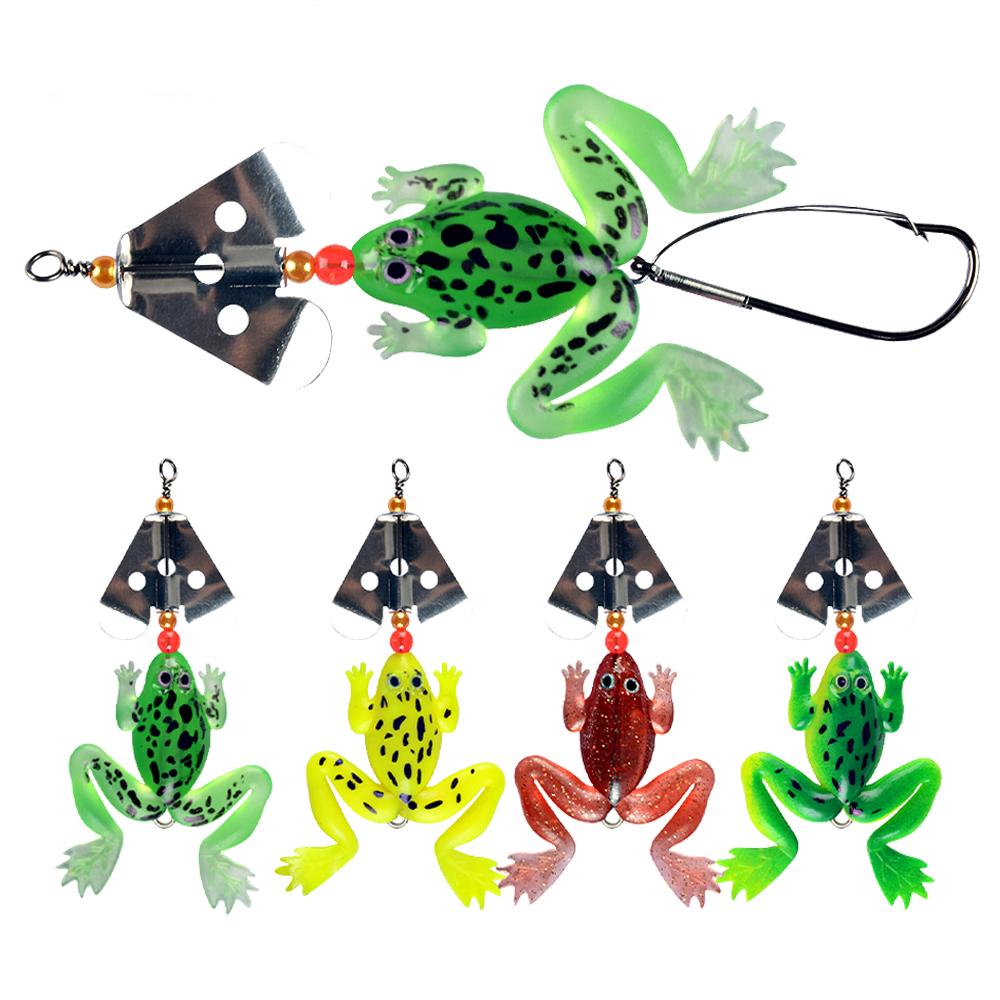 

1 шт. Рыбацкие мягкие приманки Искусственная лягушка 4 цвета Качество Хорошие приманки Приманки Крючок Искусственная приманка Воблеры Рыболовная приманка