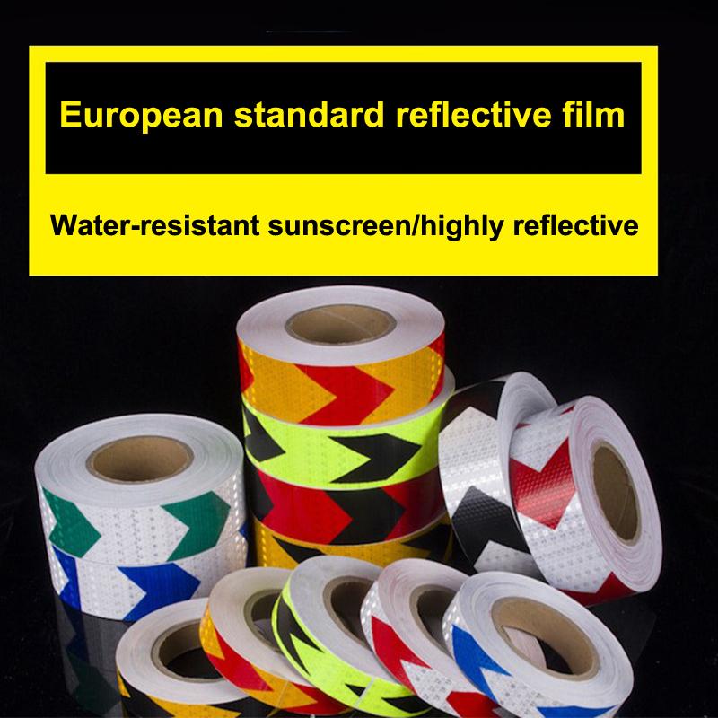 1 Roll Shining Reflective Safety Warning Tape Self Adhesive Twill Printing Reflective Tape For Car