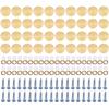 Pack of 40 Mirror Screw Caps Steel Decorative Covers Wall Decoration Fasteners Simple To Use for Bathroom & Kitchen Use