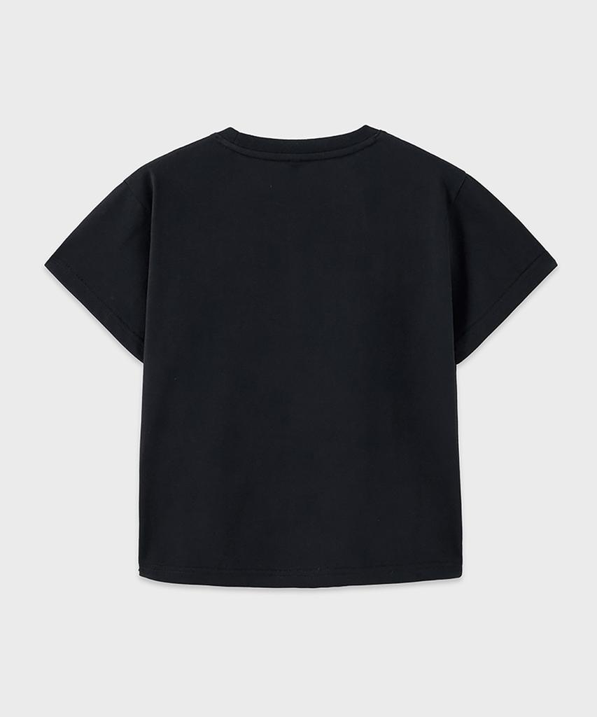 NOIRER FOR WOMAN Supima Cotton Luxe Crop T-Shirt (Black)
