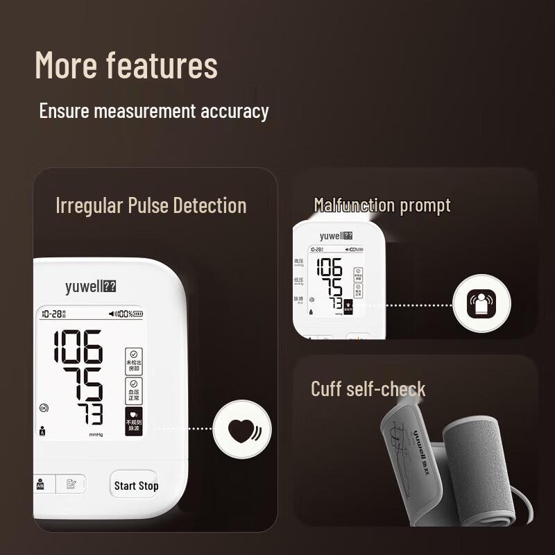 YUWELL S67XR Atrial Fibrillation Electronic Blood Pressure Monitor