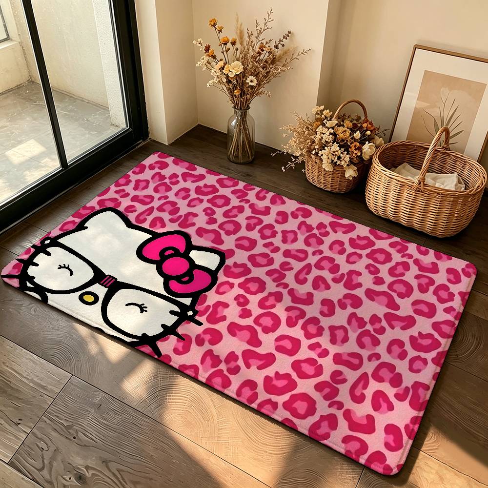 Cute K-hello-H-KittyS Kawaii Carpet Bathroom Anti-slip Mat Door Mat Home Decoration Mat Entrance Door Mat Scratch-resistant