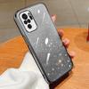 KEYSION Luxury Plating Glitter Phone Case for Redmi Note 10 10S 10 Pro 4G Transparent Soft TPU Shockproof Cover for Xiaomi POCO M5S