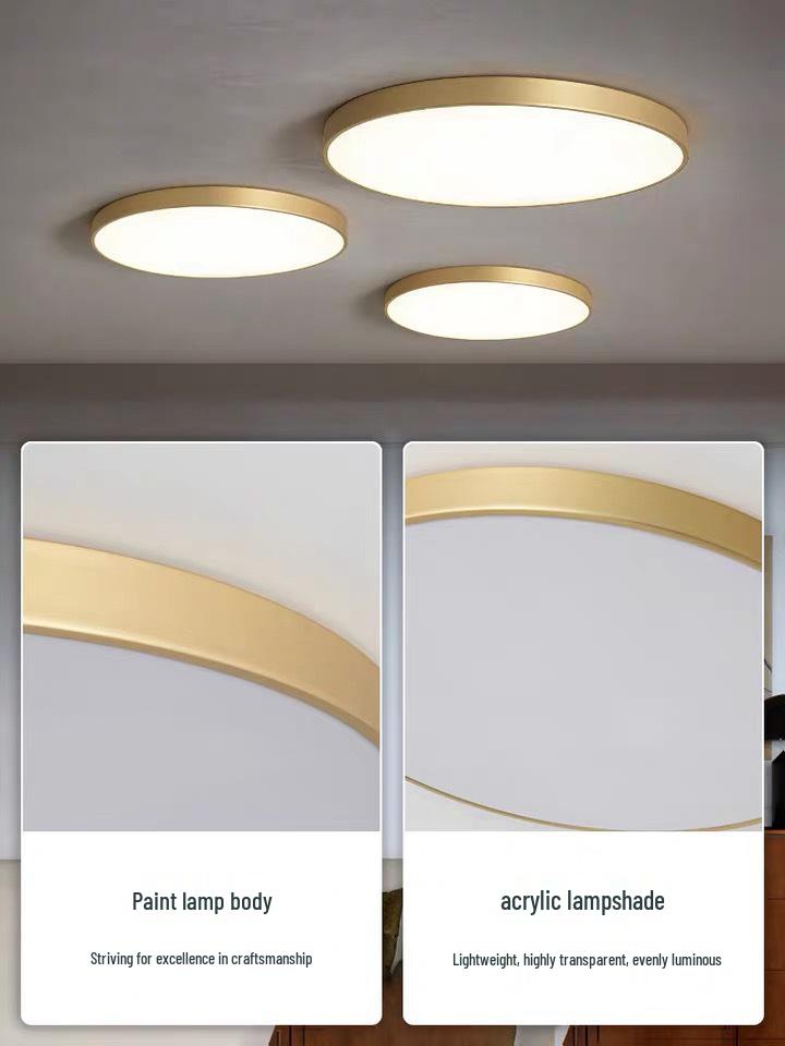 Gold Modern Minimalist Ultra-Thin Nordic LED Ceiling Light for Bedroom