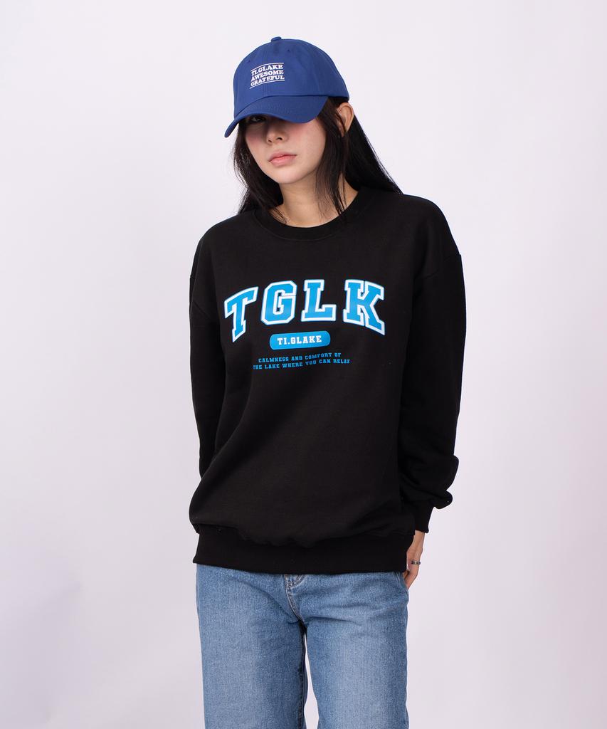 TI.GLAKE Tglk Signature Oversized French Terry Sweatshirt Black