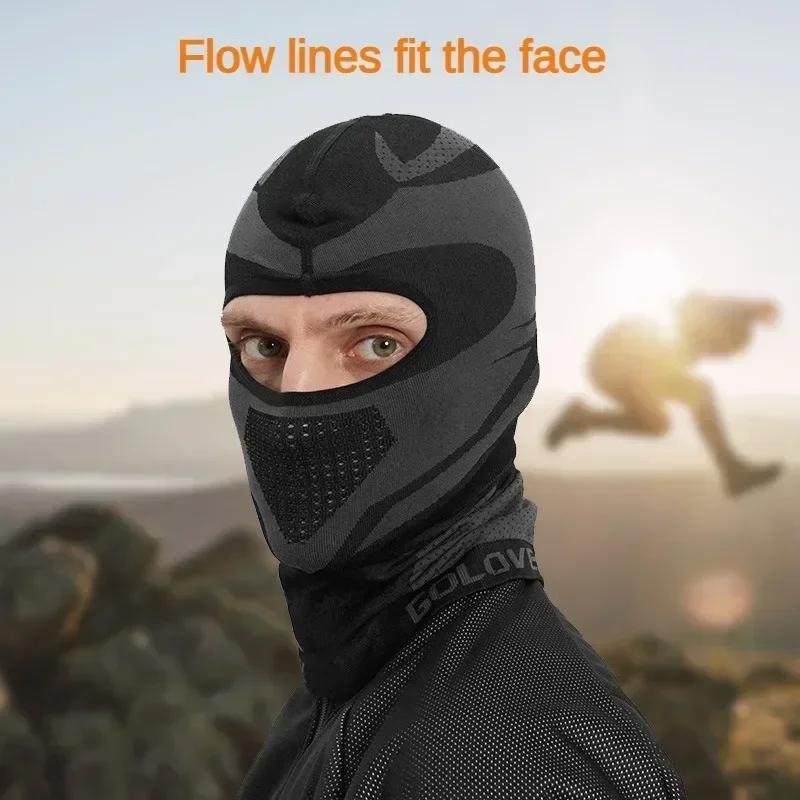 Motorbike Riding Full Face Mask: Summer Breathable Motorcycle Balaclava Neck Mask for Cycling Helmet Hood