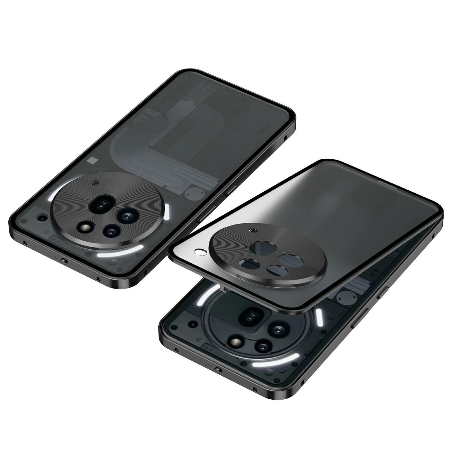 

Ні за що Телефон (3а) Матовий чохол Pro Алюмінієвий сплав+ПК Чохол для телефону Поп-ап замок-защіпка Black