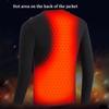 Men Winter  Heating Underwear Washable USB Electric Heated Thermal Fleece Lined T Shirts